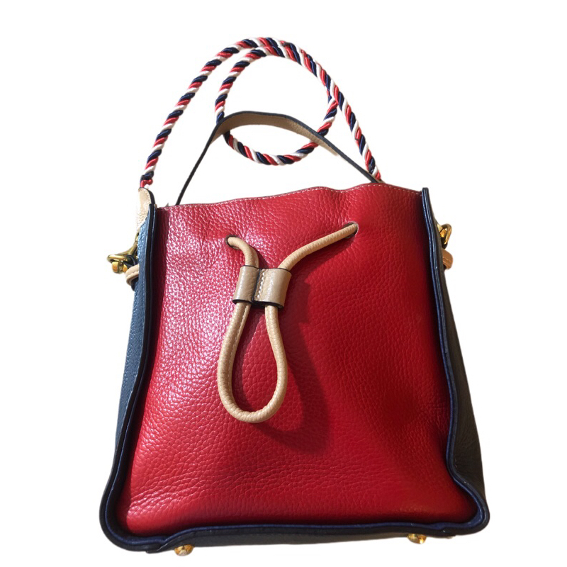 Túi bucket nữ đeo chéo da thật phong cách thời trang đường phố