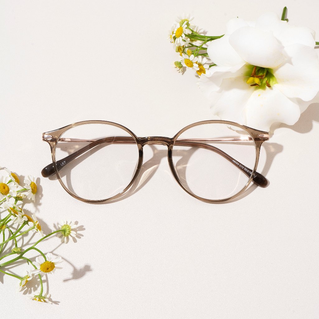 Kính cận nam nữ LILYEYEWEAR kiểu dáng quốc dân dễ đeo phù hợp với nhiều khuôn mặt 48093