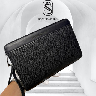 Clutch ví da bò cầm tay khóa số cao cấp sanleather s0901