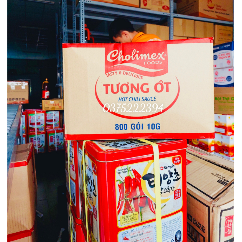 Thùng tương ớt / tương cà cholimex gói 10gr -