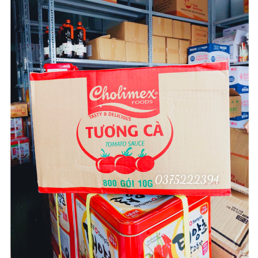Thùng tương ớt / tương cà cholimex gói 10gr -