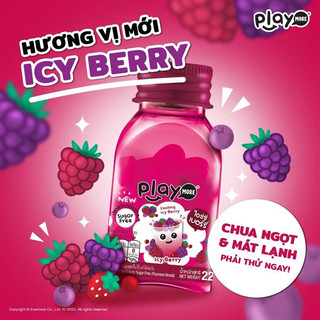 Kẹo PlayMore Thái Lan hũ 22g (xí muội, bạc hà, chanh muối, đào, táo, cookies dâu, quả mọng)
