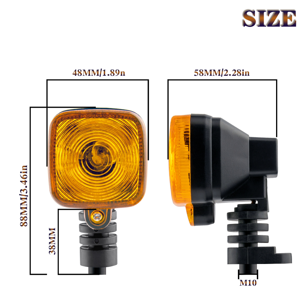 Bộ 2 xi nhan honda CG125 kiểu vuông