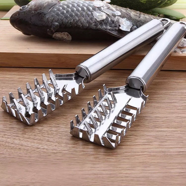 Dụng Cụ Đánh Vảy Cá, Cây Cạo Vảy Cá Bằng Thép Không Gỉ Sạch Sẽ Tiện Dụng Cho Nhà Bếp