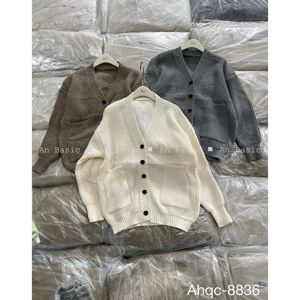 Áo len cadigan dáng trơn basic hàng đẹp 247plus - CDG8836_P0K7