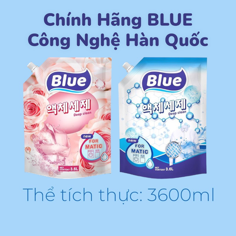 Nước Giặt Blue Hương Thảo Mộc Chính Hãng 3600ML Siêu Tiết Kiệm