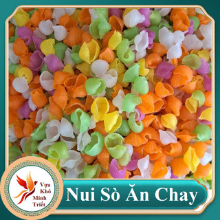 Nui sò ngũ sắc (nui rau củ vỏ sò) hoàn toàn từ màu tự nhiên- Vựa Khô Minh Triết