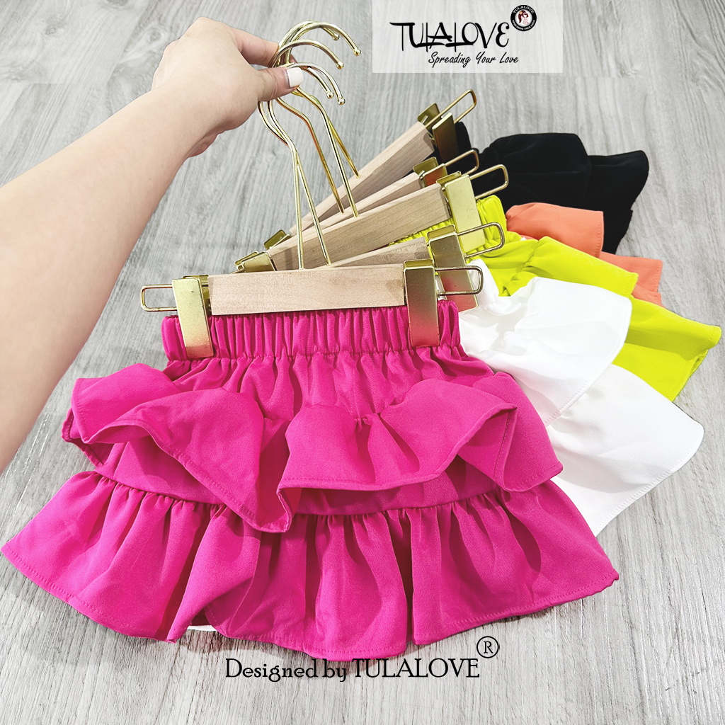 Chân Váy Xòe 2 Tầng Bé Gái Cực Yêu Tulalove, Chân Váy Bé Gái