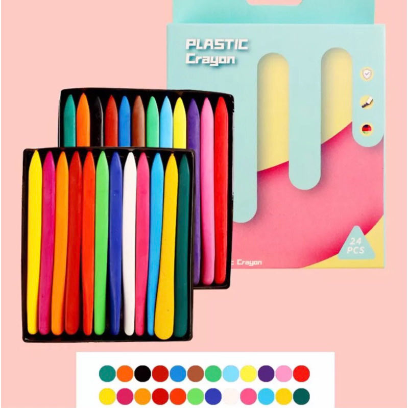 BỘ MÀU HỮU CƠ, hộp có 24 cây màu hữu cơ an toàn cho bé yêu tập tô tập vẽ