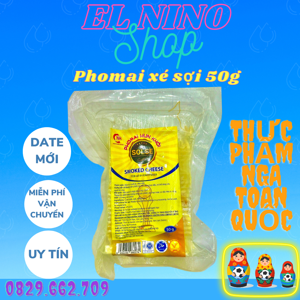 Phomai hun khói Solse , phomai kéo sợi sữa bò nhập khẩu Nga 50g