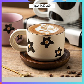 Ly, cốc coffe họa tiêt hiện đại