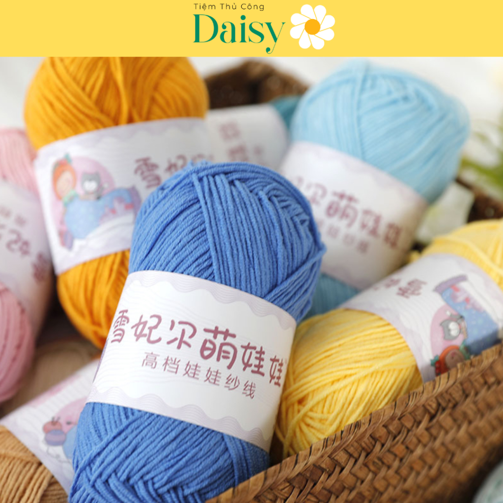 Len Baby Yarn Loại 1 chính hãng - Len móc áo, móc thú, móc đồ cho em bé