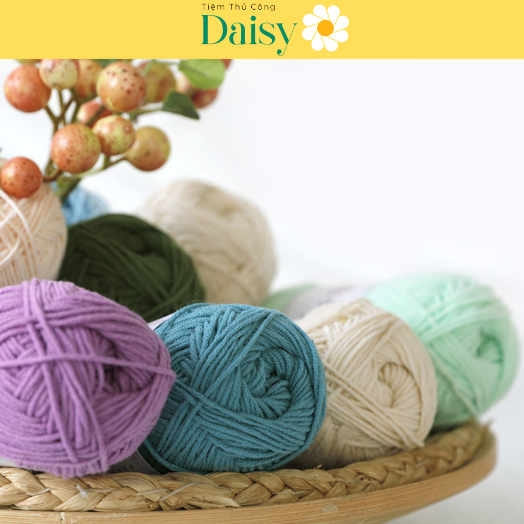 Len Baby Yarn Loại 1 chính hãng - Len móc áo, móc thú, móc đồ cho em bé