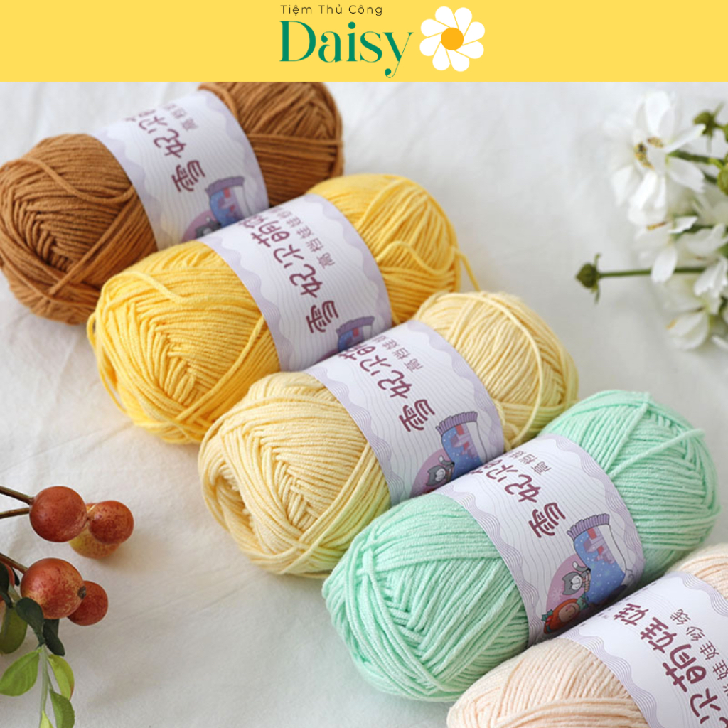 Len Baby Yarn Loại 1 chính hãng - Len móc áo, móc thú, móc đồ cho em bé
