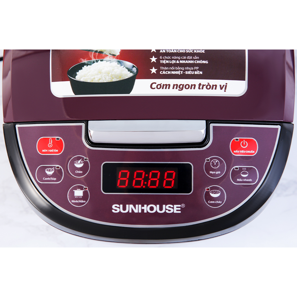 Nồi cơm điện tử 1.8L SUNHOUSE SHD8909 - Bảo hành chính hãng 12 tháng