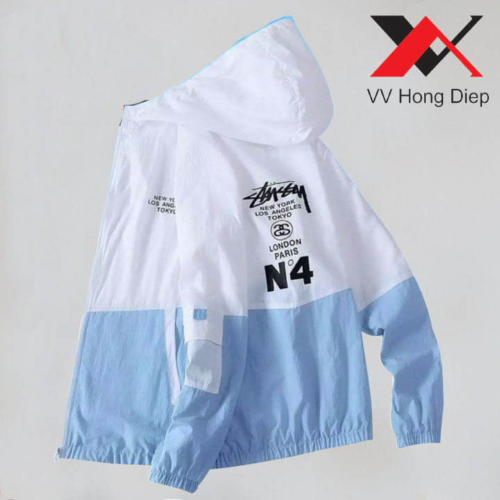 Áo Khoác Dù 2 Lớp Nam Nữ Phối Màu N4 _V V Hồng Diệp 