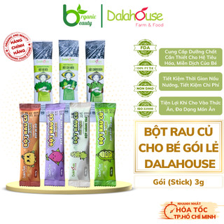 Gói lẻ - bột rau củ dinh dưỡng ăn dặm - bột rau củ sấy lạnh cho bé nguyên chất dalahouse - gói 3g