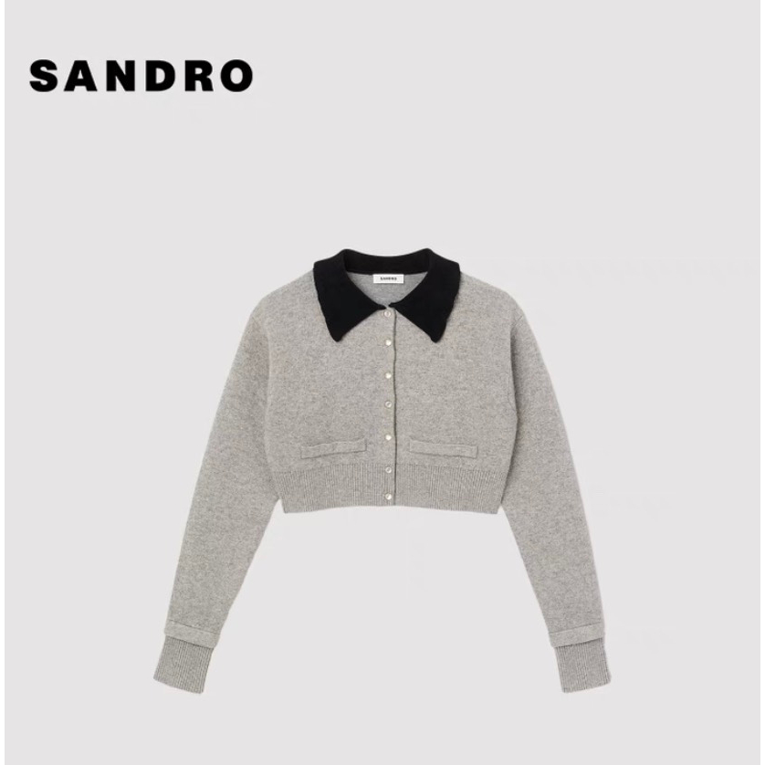 B168 Áo len polo xuất dư của SANDRO