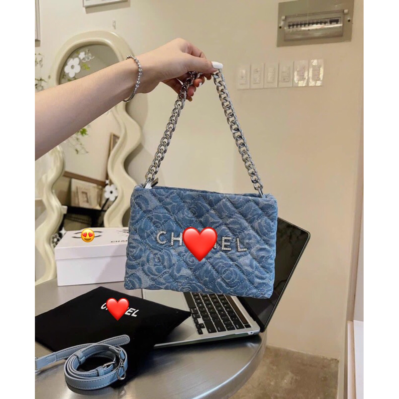 Túi xách Chaneo Vuông xích bạc