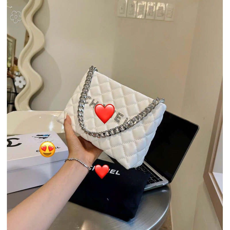Túi xách Chaneo Vuông xích bạc