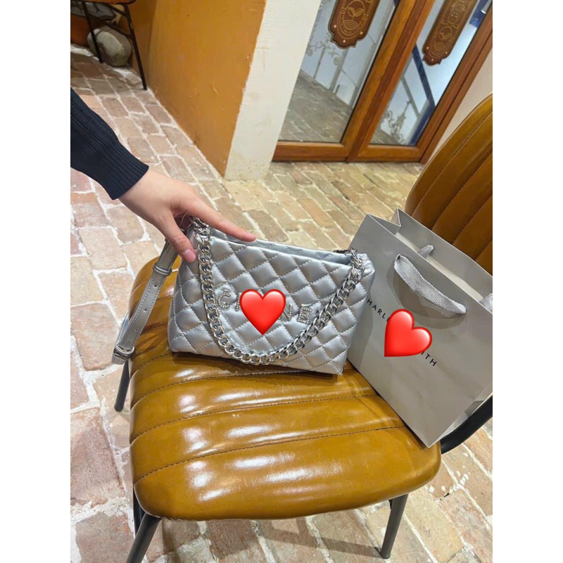 Túi xách Chaneo Vuông xích bạc