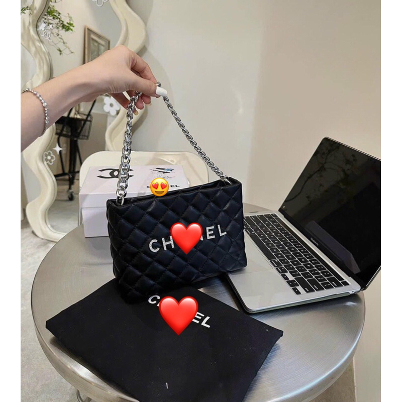 Túi xách Chaneo Vuông xích bạc