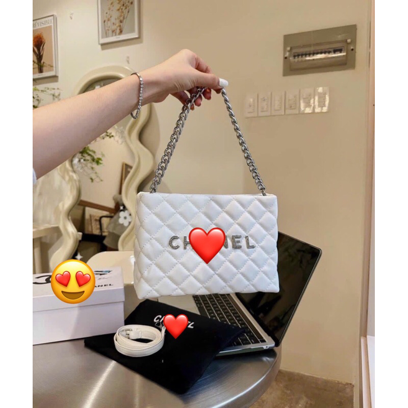 Túi xách Chaneo Vuông xích bạc