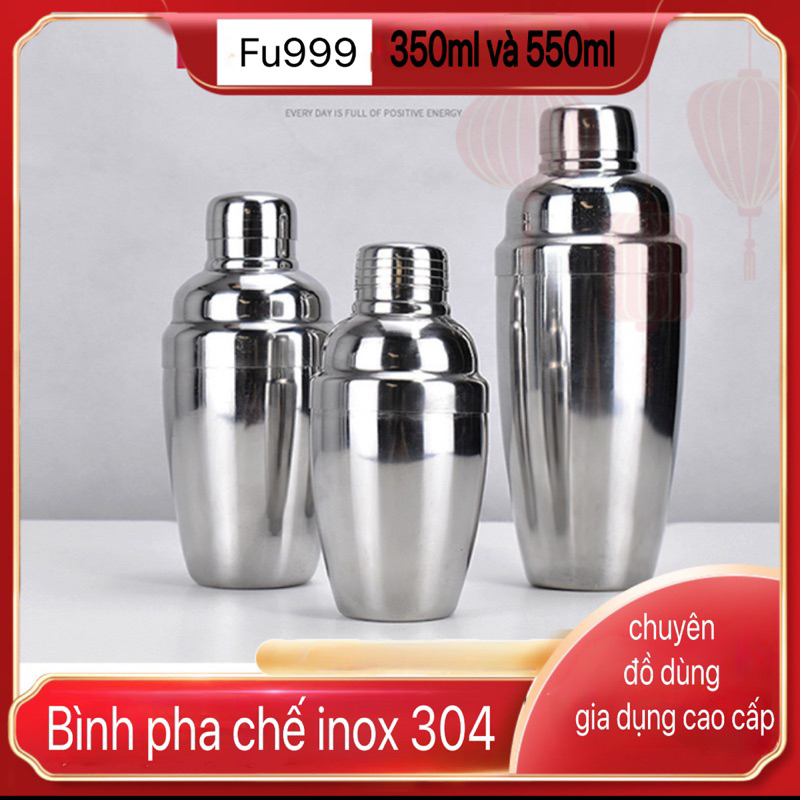 Bình pha chế inox 530ml, dụng cụ pha chế inox 304 cao cấp