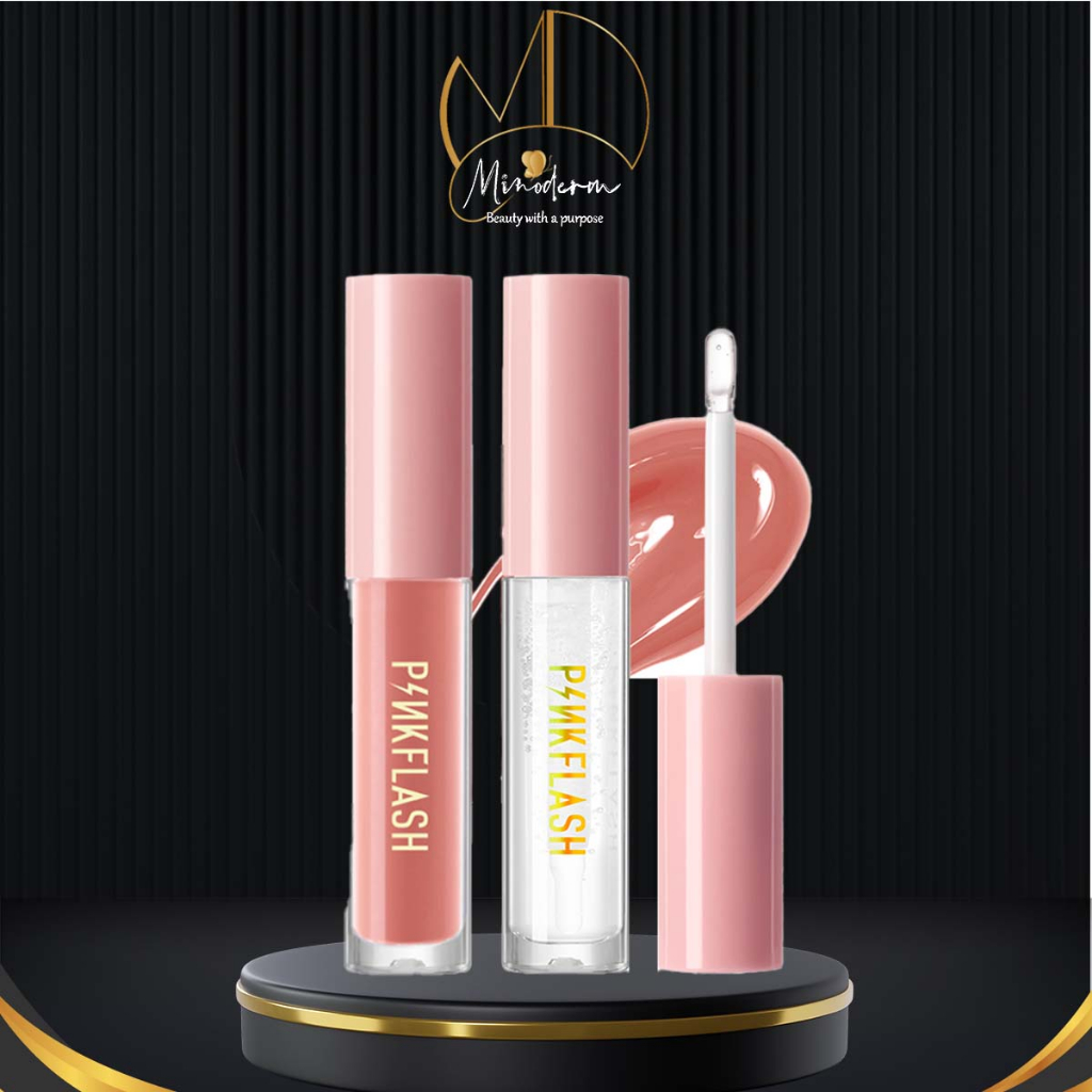Son bóng dưỡng môi Pinkflash giữ ẩm làm sáng màu môi với 11 màu tùy chọn 24g PF-L02
