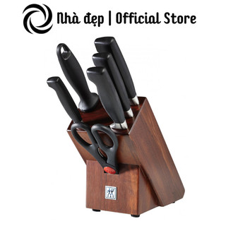 Bộ dao zwilling vier sterne 7 món, gỗ óc chó, bộ dao nhà bếp siêu xịn, made in germany, hàng chính hãng, nhadep_99