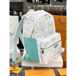 balo lv trắng mây loang, balo thời trang hot trend ss2023 - hàng Quảng Châu cao cấp