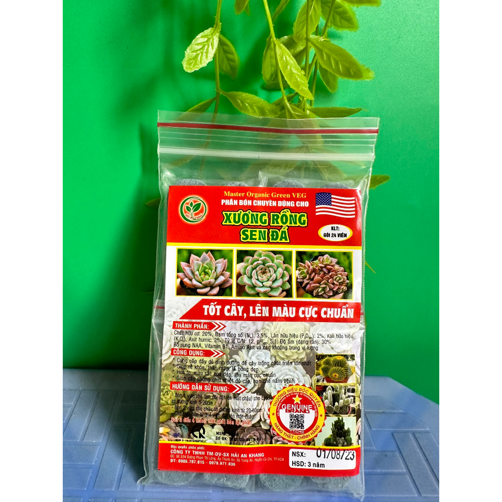 Phân bón chuyên dùng cho sen đá, xương rồng, viên nén dành cho sen đá giúp cây đẹp, lên màu đậm