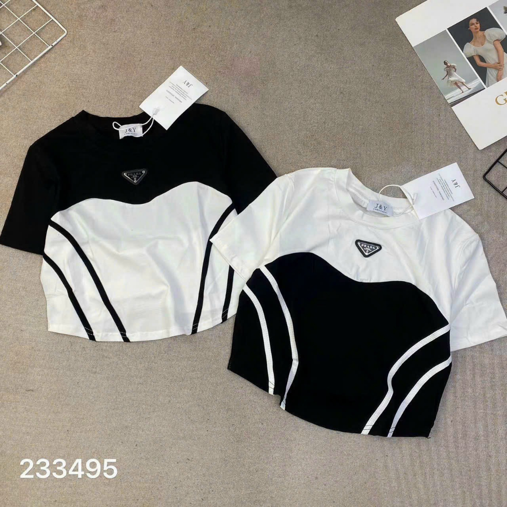 Áo kiểu thun dáng ngắn siêu xinh kx