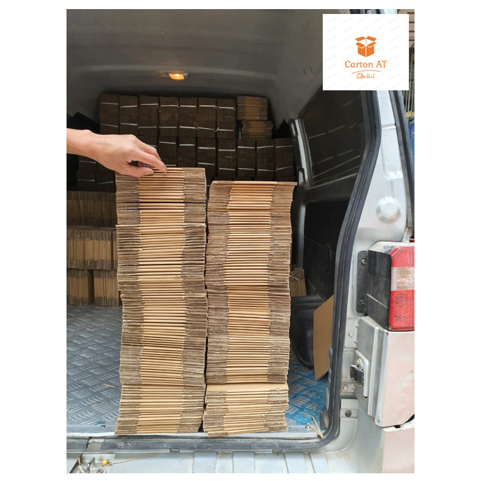 Combo 10 Hộp carton 10x10x10 hộp shipcod – thùng carton đóng gói – hộp carton đóng hàng Carton AT