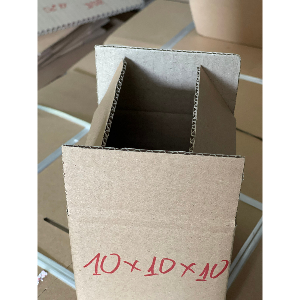 Combo 10 Hộp carton 10x10x10 hộp shipcod – thùng carton đóng gói – hộp carton đóng hàng Carton AT