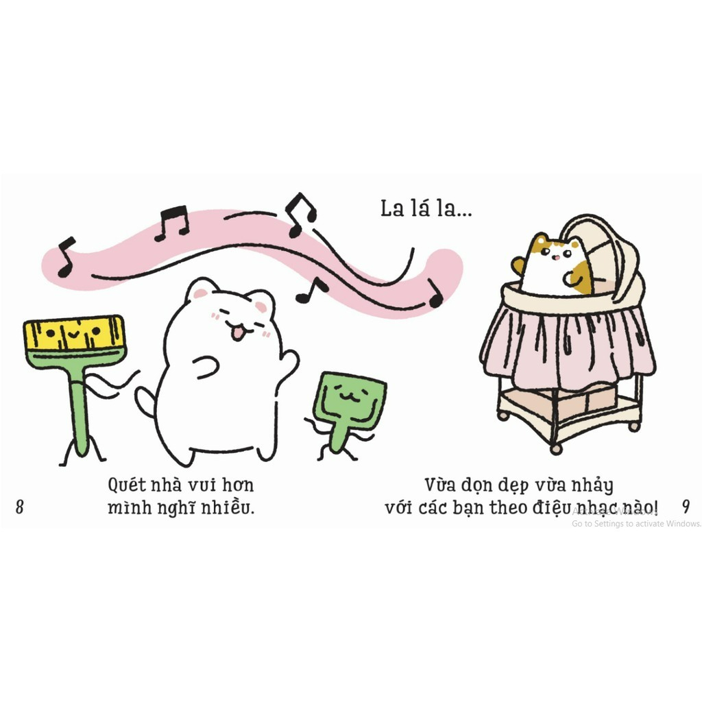 Sách Ehon - Maru quét nhà - Dành cho bé từ 2-8 tuổi