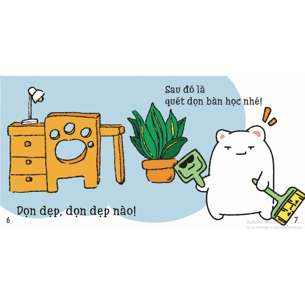 Sách Ehon - Maru quét nhà - Dành cho bé từ 2-8 tuổi