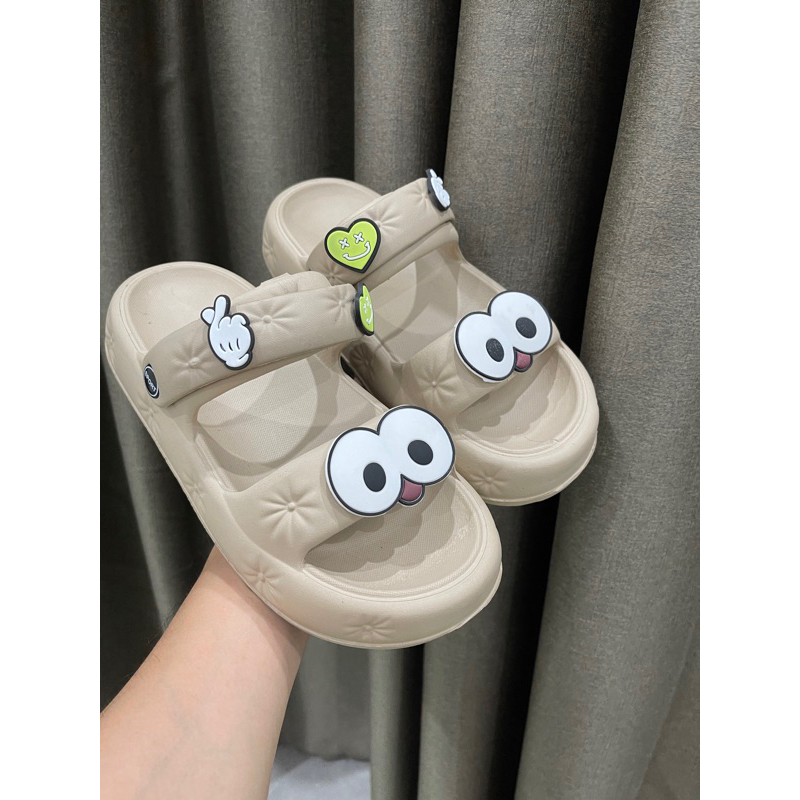 Dép sanldan đúc nguyên khối,dép quai hậu độn đế 4cm hottrend