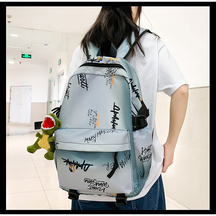 Balo đi học đi làm thời trang Graffiti Unisex họa tiết Size 45cm