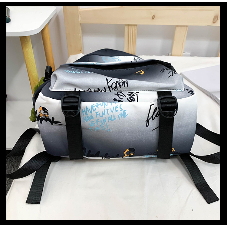 Balo đi học đi làm thời trang Graffiti Unisex họa tiết Size 45cm