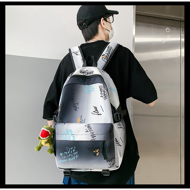 Balo đi học đi làm thời trang Graffiti Unisex họa tiết Size 45cm