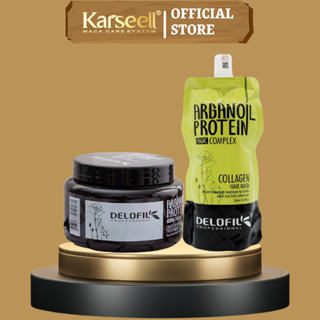 Kem Ủ Tóc DELOFIL COLLAGEN 500ML Phục Hồi Tóc Hư Tổn Tái Tạo Tóc Khô Xơ Chẻ Ngọn Mềm Mượt Tự Nhiên