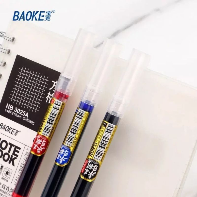 Bút Gel Nước Baoke Ngòi 0.5mm Bút Bi Gel Đen Xanh Tím Đỏ BK119 Viết Trơn Mực Đều Nét Đẹp