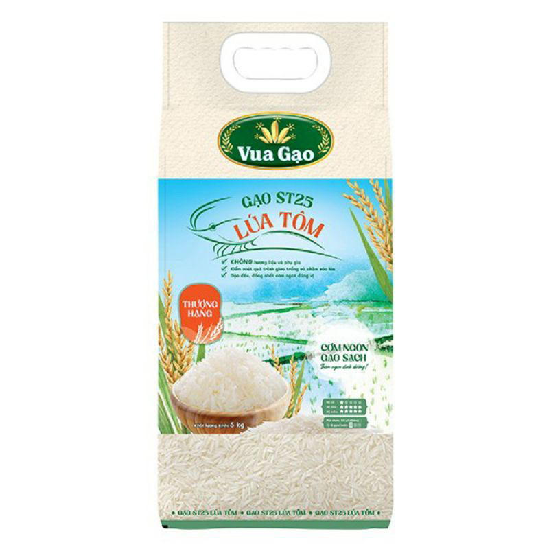 Gạo ST25 lúa tôm chính hãng VuaGao túi 5kg