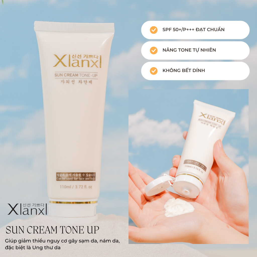 Kem chống nắng nâng tone Xlanxl Hàn Quốc  bảo vệ da cả ngày dài, dùng cho mọi loại da dung tích 40ml