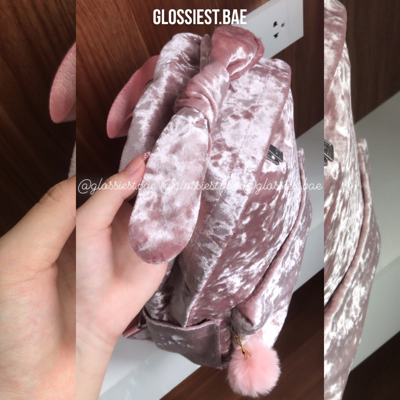 VELVET BACKPACK - BALO NHUNG HỒNG