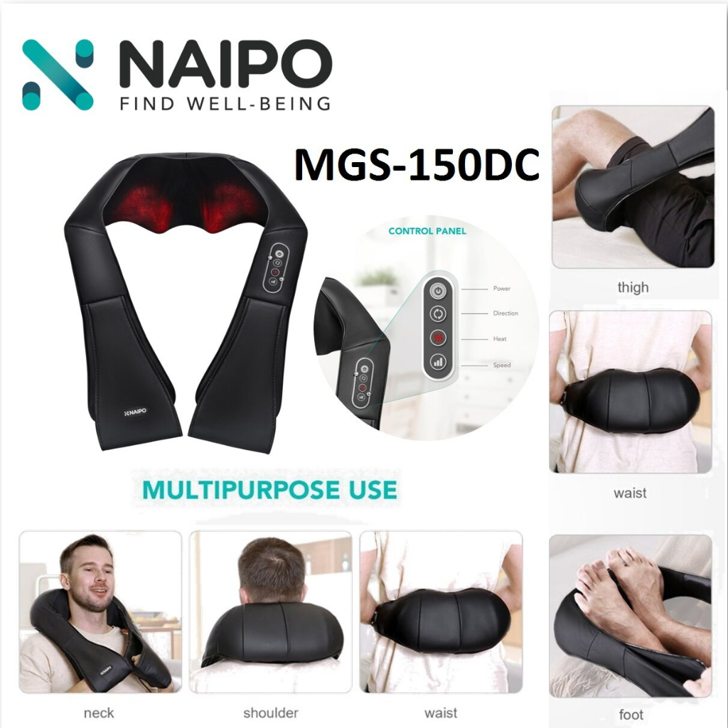 Đai Massage Cổ Vai Gáy NAIPO MGS 150D, Đai Massage Chính Hãng- thương hiệu Đức