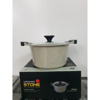 Nồi Đá Stone Cao Cấp 24cm Thành Cao Lock&Lock LCA6244D (hàng chính hãng)