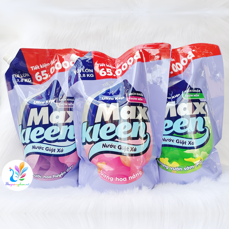 [MIỄN PHÍ SHIP]Nước Giặt Xả MaxKleen 3.8Kg