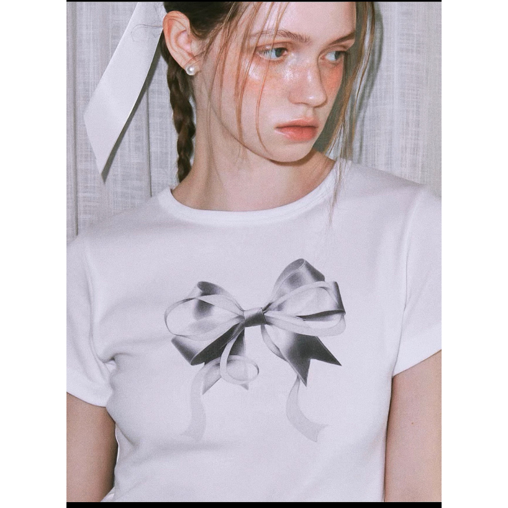 Áo baby tee nơ jenny blackpink